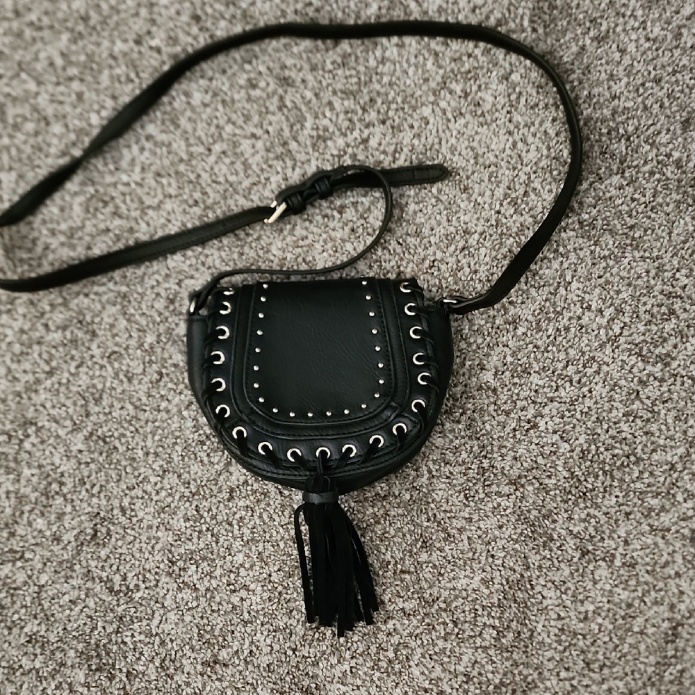 Black Studded Crossbody Bag